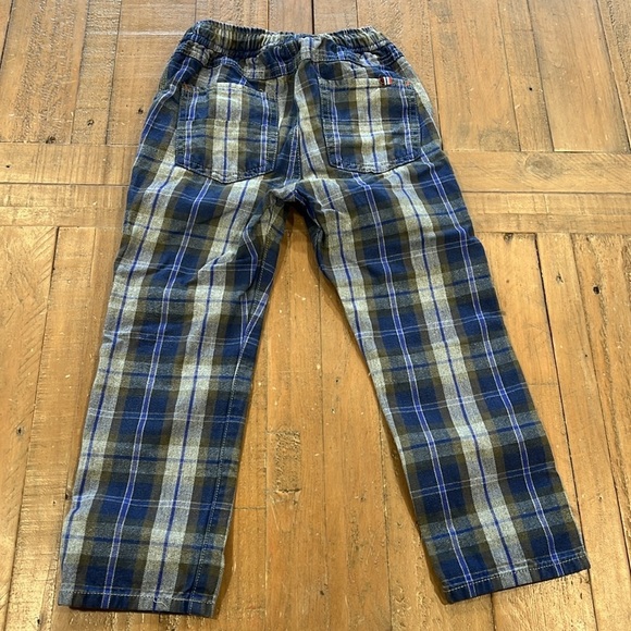 Mini Boden blue plaid pull on pants boys 4 - Picture 7 of 7